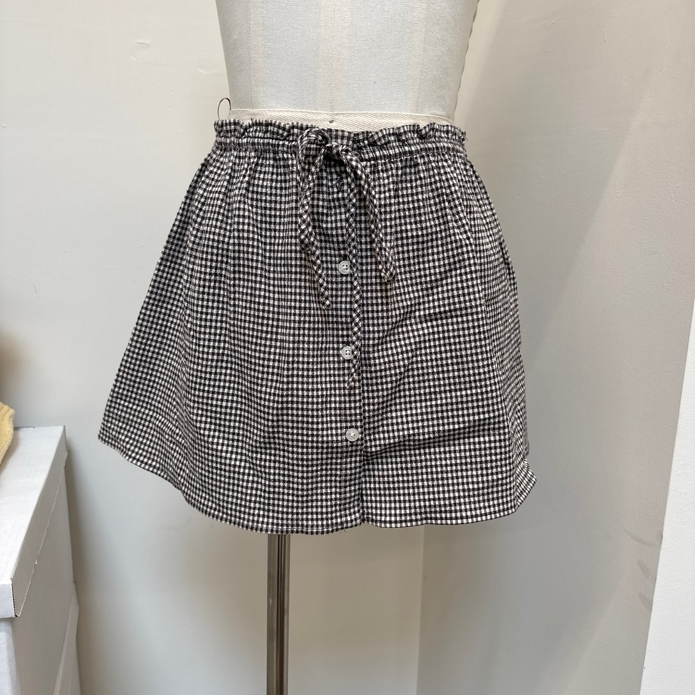 Zara Black and White Skater Mini Skirt